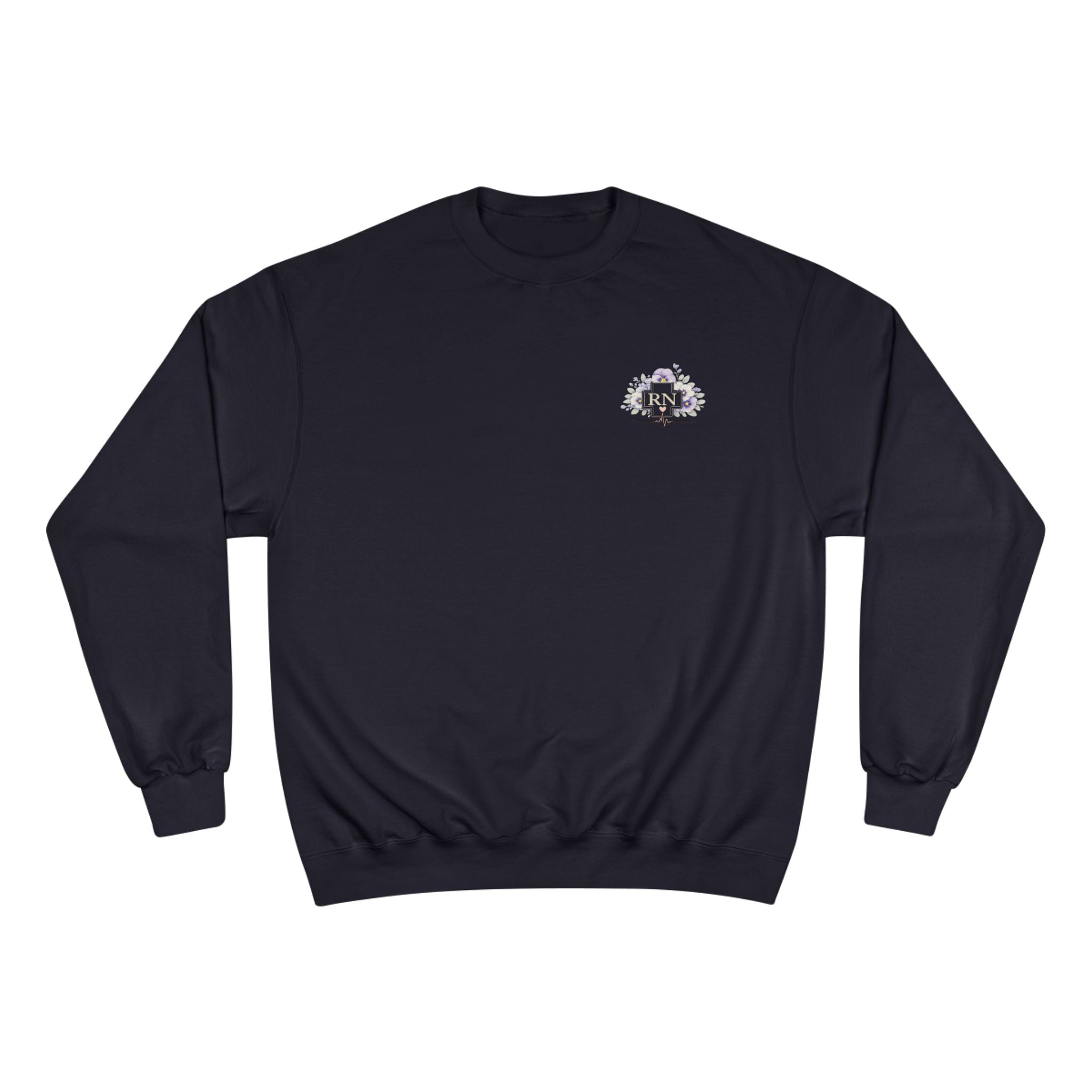 Champion Sweatshirt - Floral Nurse Design