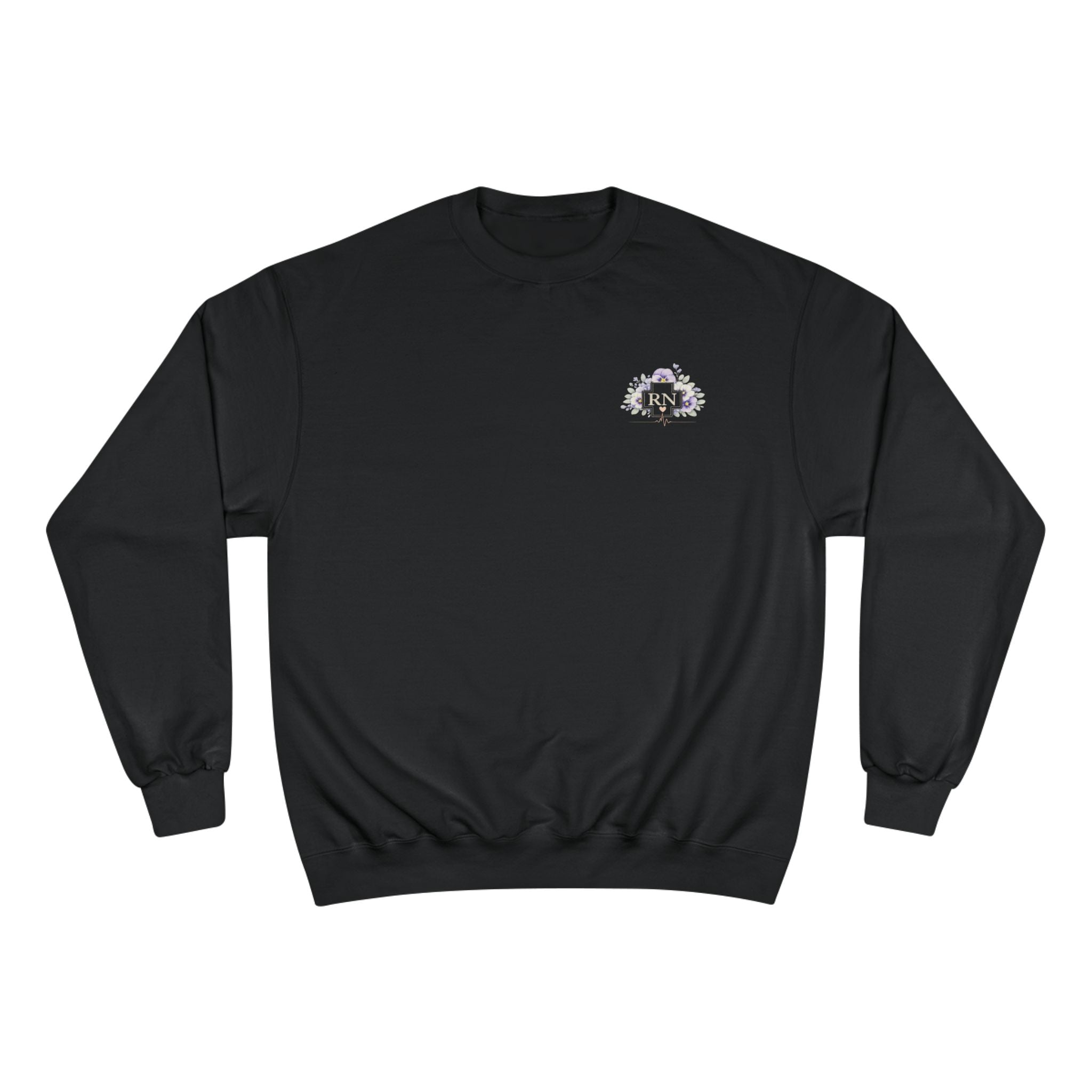 Champion Sweatshirt - Floral Nurse Design