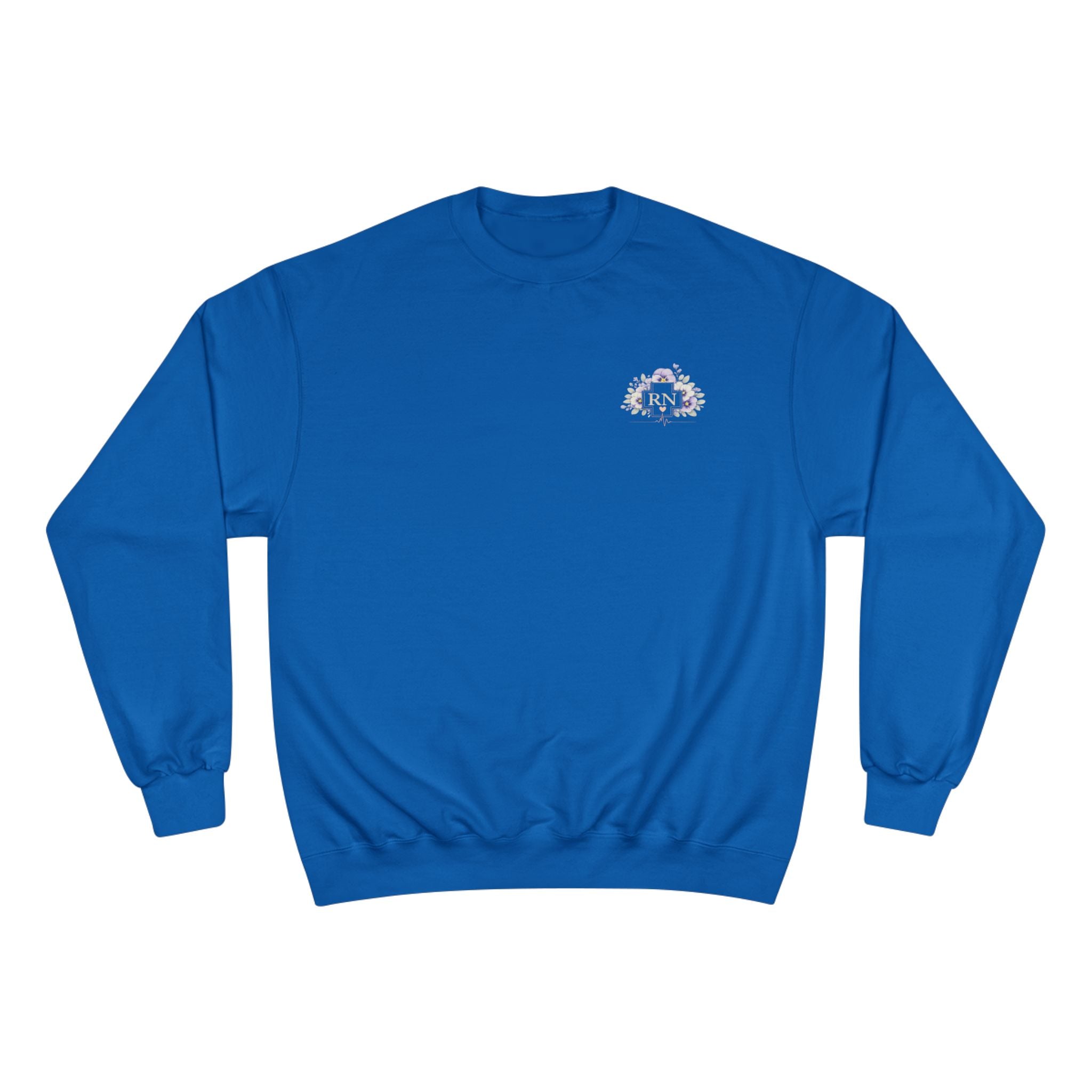 Champion Sweatshirt - Floral Nurse Design