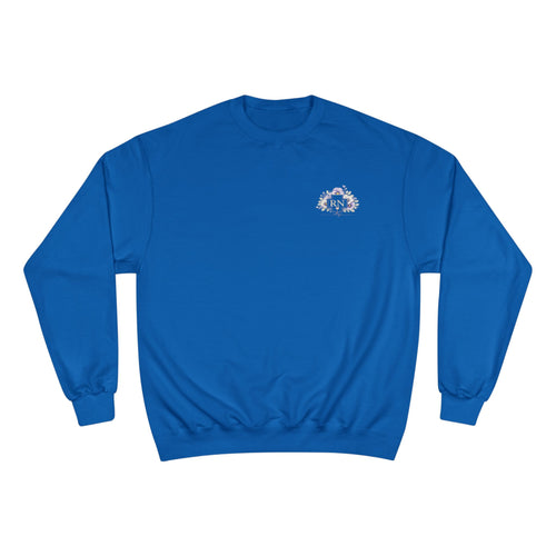 Champion Sweatshirt - Floral Nurse Design