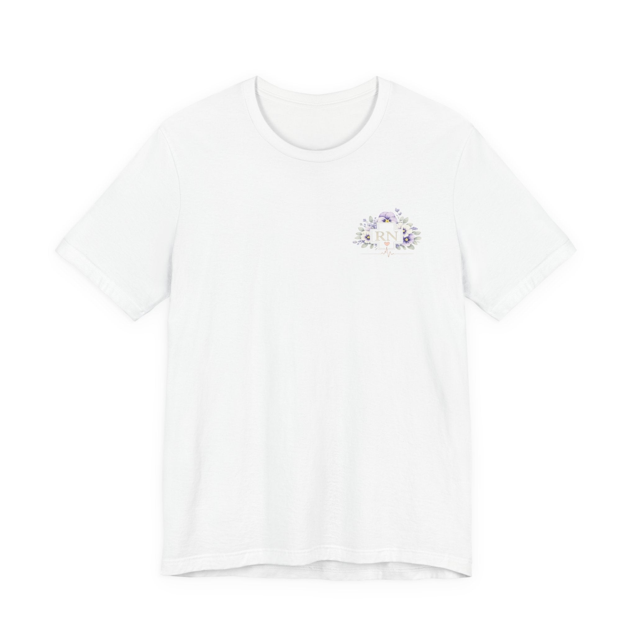 Floral Moon Pocket Tee — Lavender Crescent Floral Chest Print